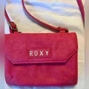 ROXY cranberry/hot Pink Y2K Faux Leather Small Crossbody wallet Bag